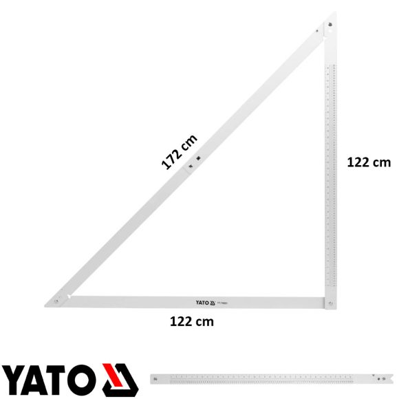 Yato YT-70851 összecsukható derékszög vonalzó 122x122x172 cm