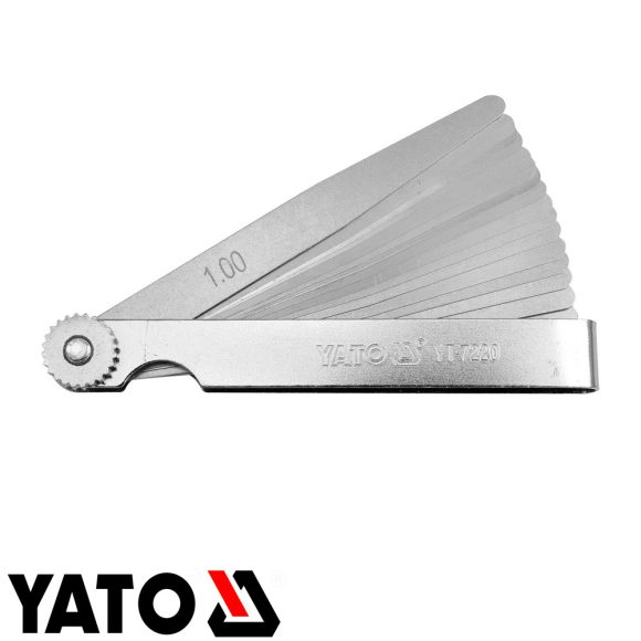 Yato YT-7220 hézagmérő 17 lapos (0,02 mm - 1,00 mm) - 100mm