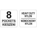Yato YT-7410 szög és szerszámtartó övtáska, 8 zsebes, övre fűzhető