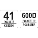 Yato YT-74351 szerszámtartó táska 18" (41 zsebes)