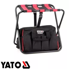   Yato YT-7446 összecsukható szék szerszámtartó táskával (csővázas), 420x290x300 mm, 22 zsebes