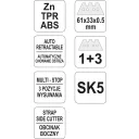 Yato YT-75201 profi trapézpengés kés, visszahúzható pengével
