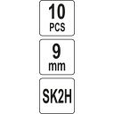 Yato YT-75260 Ultra Sharp pótpenge tapétavágókhoz SK2H, fekete, 9 mm, 10 darabos