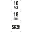 Yato YT-75261 Ultra Sharp pótpenge tapétavágókhoz SK2H, fekete, 18 mm, 10 darabos