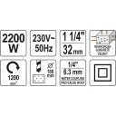 Yato YT-81980 gyémántfúrógép állvánnyal 2200 W - max 180 mm átmérő