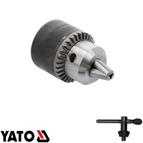 Yato YT-820303 fogaskoszorús tokmány és tokmánykulcs Ø 3-16 mm (5/8"-16 UNF menet)