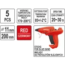 Yato YT-82434 ragasztópatron 11x200 - 5 db (piros)