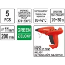 Yato YT-82436 ragasztópatron 11x200 - 5 db (zöld)