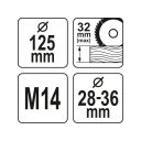 Yato YT-82986 sarokcsiszoló porelszívó adapter fa vágáshoz - 125 mm