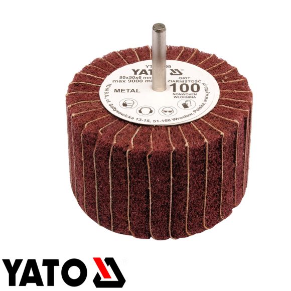 Yato YT-83400 csapos lamellás legyező csiszolókorong betéttel 80x50x6 mm P150