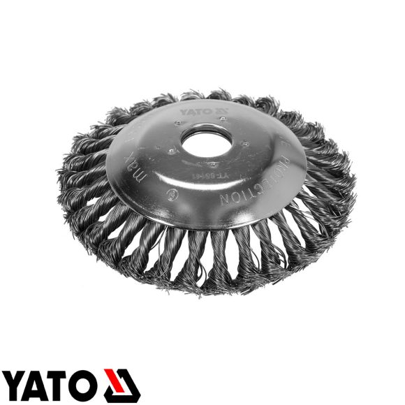 Yato YT-85141 döntött körkefe fűkaszához 150x25,4 mm (sodrott acél)