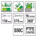 YATO YT-8854 fűnyíró olló, 360 fokban elforgatható, 16 vágási pozíció