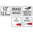 YATO YT-8967 locsolópisztoly, 2 funkciós (sárgaréz) (gyorscsatlakozás)