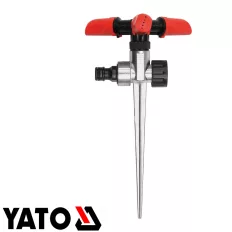   YATO YT-8987 3-karú öntöző, kétutas leszúrótüskével, 1/2"-3/4" (műanyag-fém) (gyorscsatlakozás)