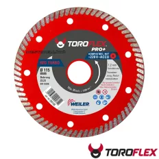   TOROFLEX Red Turbo profi gyémánttárcsa (burkolóanyag, csempe, kőzet), 115x1,2x22,2 mm