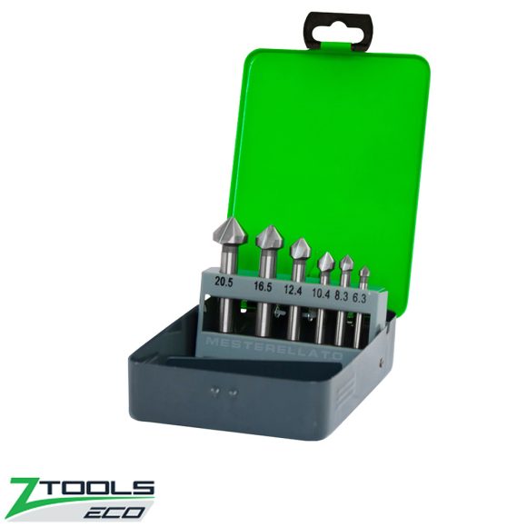 Z-Tools ECO 031601-0083 kúpos süllyesztő készlet fémre 90° HSS - 6,3-20,5 mm (6 részes)