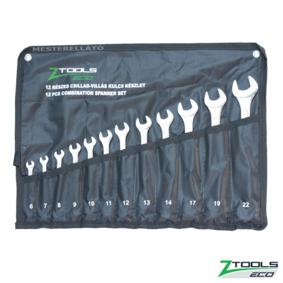 Z-TOOLS ECO 040201-0029 csillag-villás kulcs készlet (CrV.), 6-22 mm, 12 darabos