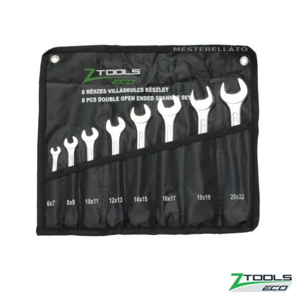 Z-TOOLS ECO 040203-0045 villáskulcs készlet (CrV.), 6-22 mm, 8 darabos