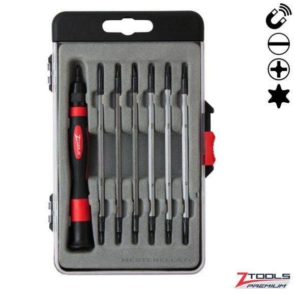 Z-TOOLS PREMIUM 040302-0103 14in1 műszerész csavarhúzó készlet (mágneses), 7 darabos