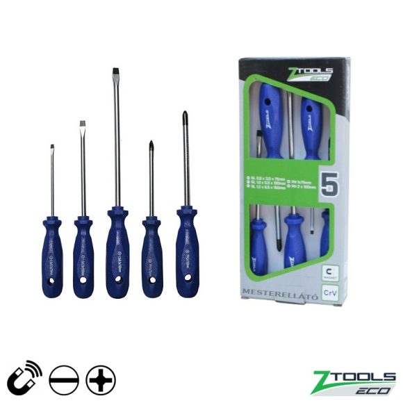 Z-TOOLS ECO 040302-0153 csavarhúzó készlet (mágneses), 5 darabos